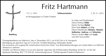 Anzeige von Fritz Hartmann von MGO