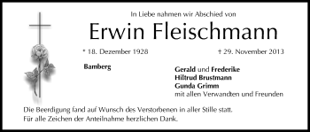 Anzeige von Erwin Fleischmann von MGO
