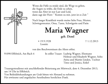 Anzeige von Maria Wagner von MGO