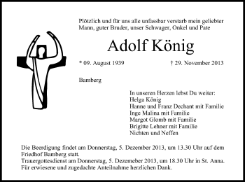 Anzeige von Adolf König von MGO