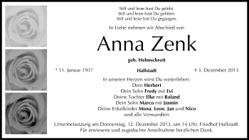 Anzeige von Anna Zenk von MGO