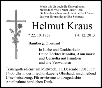 Anzeige von Helmut Kraus von MGO