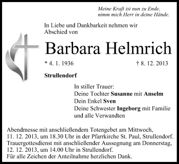 Anzeige von Barbara Helmrich von MGO