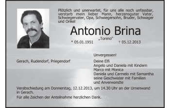 Anzeige von Antonio Brina von MGO