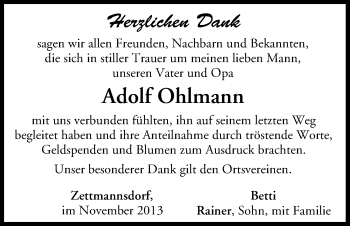Anzeige von Adolf Ohlmann von MGO