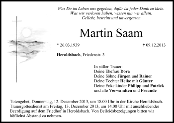 Anzeige von Martin Saam von MGO