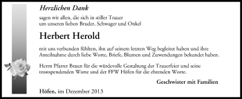 Anzeige von Herbert Herold von MGO
