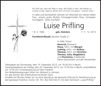 Anzeige von Luise Prifling von MGO