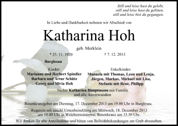 Anzeige von Katharina Hoh von MGO