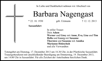Anzeige von Barbara Nagengast von MGO