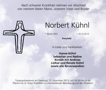 Anzeige von Norbert Kühnl von MGO