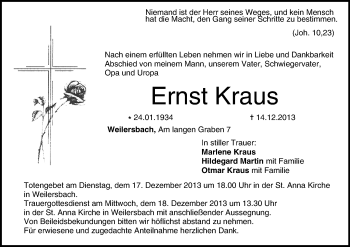 Anzeige von Ernst Kraus von MGO