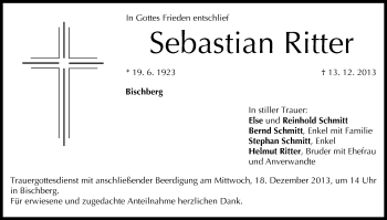 Anzeige von Sebastian Ritter von MGO