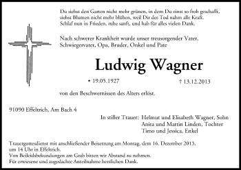 Anzeige von Ludwig Wagner von MGO