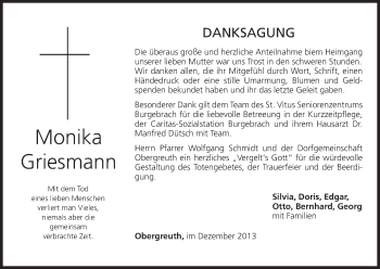 Anzeige von Monika Griesmann von MGO