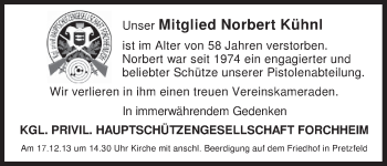 Anzeige von Norbert Kühnl von MGO