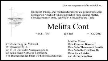 Anzeige von Melitta Cont von MGO