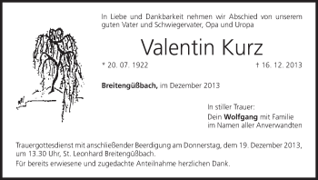 Anzeige von Valentin Kurz von MGO