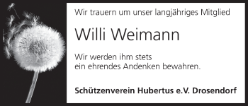Anzeige von Willi Weimann von MGO