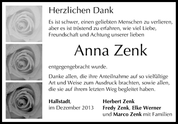 Anzeige von Anna Zenk von MGO