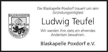 Anzeige von Ludwig Teufel von MGO