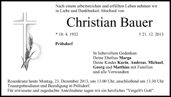 Anzeige von Christian Bauer von MGO