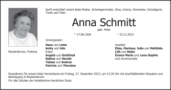 Anzeige von Anna Schmitt von MGO