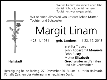 Anzeige von Margit Linam von MGO