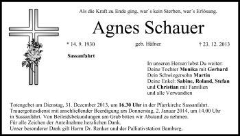 Anzeige von Agnes Schauer von MGO