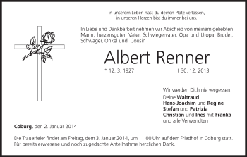 Anzeige von Albert Renner von MGO