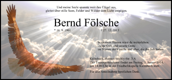 Anzeige von Bernd Fölsche von MGO