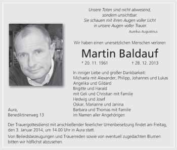 Anzeige von Martin Baldauf von MGO
