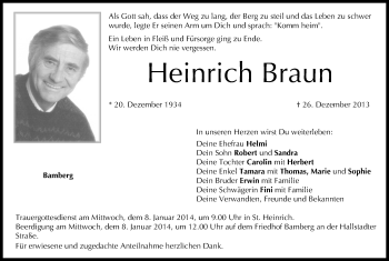 Anzeige von Heinrich Braun von MGO