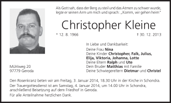 Anzeige von Christopher Kleine von MGO