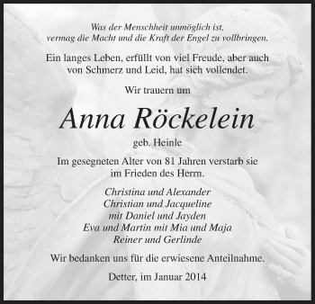 Anzeige von Anna Röckelein von MGO