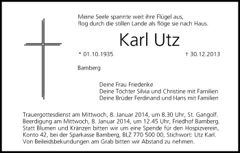Anzeige von Karl Utz von MGO