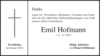 Anzeige von Emil Hofmann von MGO
