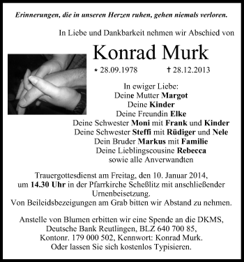 Anzeige von Konrad Murk von MGO