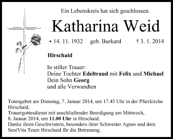 Anzeige von Katharina Weid von MGO