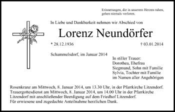 Anzeige von Lorenz Neundörfer von MGO