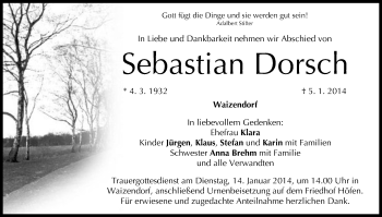 Anzeige von Sebastian Dorsch von MGO