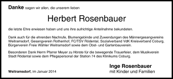 Anzeige von Herbert Rosenbauer von MGO