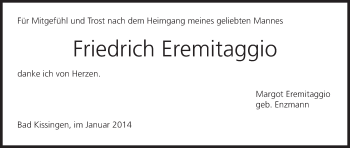 Anzeige von Friedrich Eremitaggio von MGO