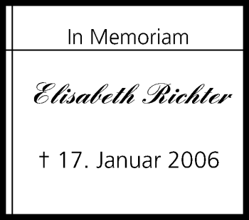 Anzeige von Elisabeth Richter von MGO