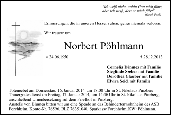 Anzeige von Norbert Pöhlmann von MGO