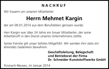 Anzeige von Mehmet Kargin von MGO