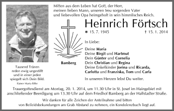 Anzeige von Heinrich Förtsch von MGO