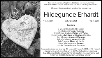 Anzeige von Hildegunde Erhardt von MGO