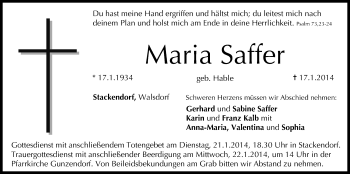 Anzeige von Maria Saffer von MGO