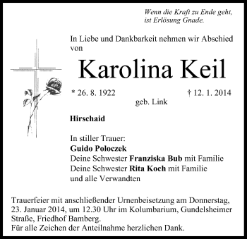 Anzeige von Karolina Keil von MGO